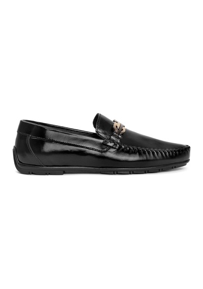Marcomen 19461 Erkek Hakiki Deri Loafer Ayakkabı Siyah-siyah Siyah