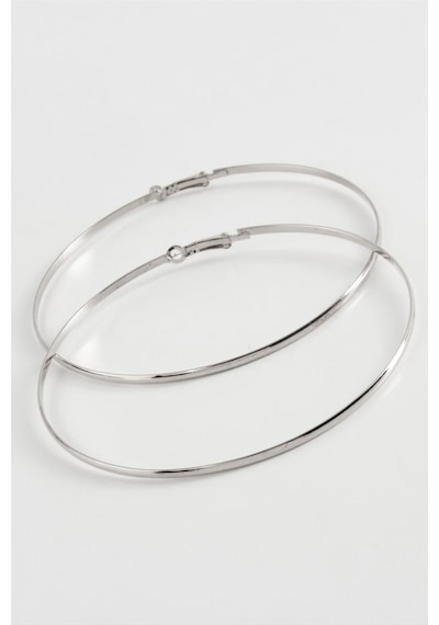 Düz - 598 - Metal Halka Küpe 8-9-10 Cm - Muratech - 9 Cm çok renkli
