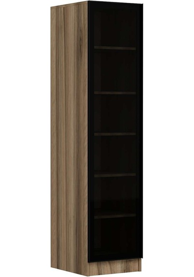 Minar Kale 1 Kapaklı Raflı Dolap Dore - Füme Cam 190cm