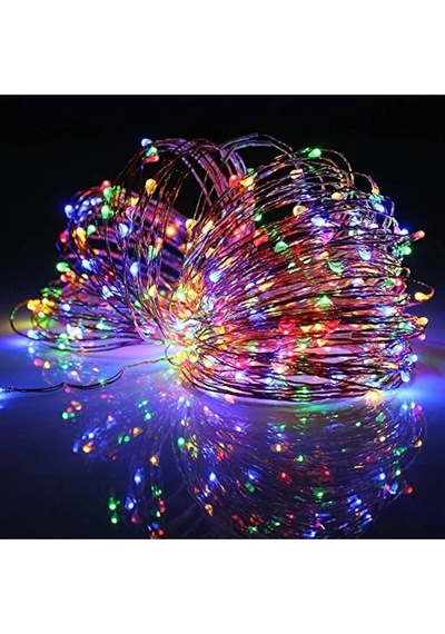Yılbaşı 10 M Peri Led Renkli 3 Fonksiyonlu Işık 10 Metre Pilli Rg
