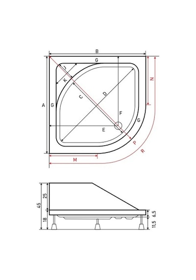 Shower 100X100 Oval Oturmalı Duş Teknesi
