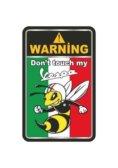 Wespa Warning Damla Logo Sticker