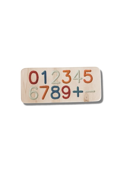 Doğal Ahşap Montessori Eğitim Aracı Çocuklar İçin Rakam Yazma Ve Matematik Tableti