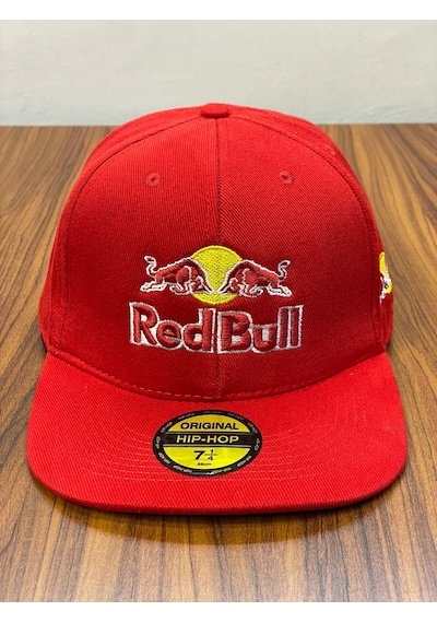Hamze Red Bull Nakışlı Hip Hop Snapback Rapper Basket Cap Şapka Kırmızı