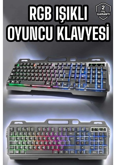 Bay Led Işıklı Oyuncu Klavye Usb Girişli Rgb Işıklı Q Klavye Mouse  Najmaddin 41047416