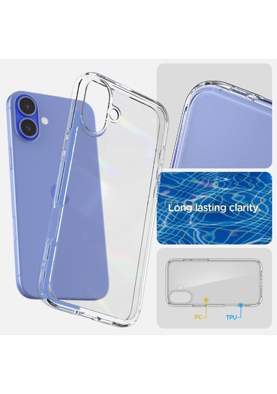 İphone 16 İle Uyumlu Şeffaf Kılıf Ultra Hybrid Crystal Clear - Acs08197