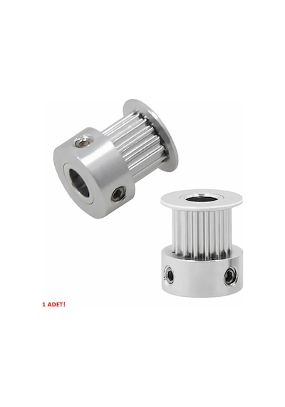 GT2 16 Diş Alüminyum Kasnak 5mm Delik Çapı 6mm Kayış Zamanlayıcı Doğrusal Hareket