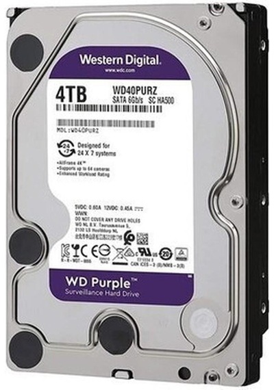 Wd 3.5" 4tb Purple Wd42purz 5400 Rpm 256mb Sata-3 Güvenlik Diski