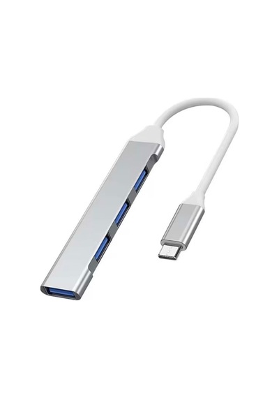Type-c Usb Çoklayıcı Hub 1x Usb 3.0 + 3x Usb 2.0 Yüksek Hızlı Dönüştürücü Adaptö