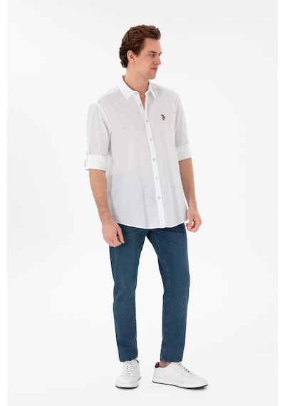U.S. Polo Assn. Us. Polo Assn. Erkek Gömlek 50297868-vr013 Beyaz