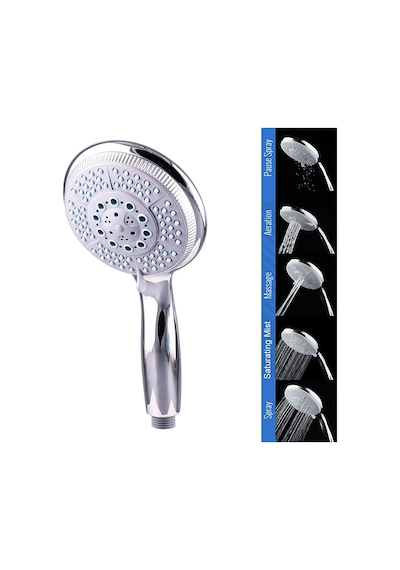Yapıtaşı Elips Banyo Duş Başlığı-Banyo El Duşu 5Fonksiyonlu Krom