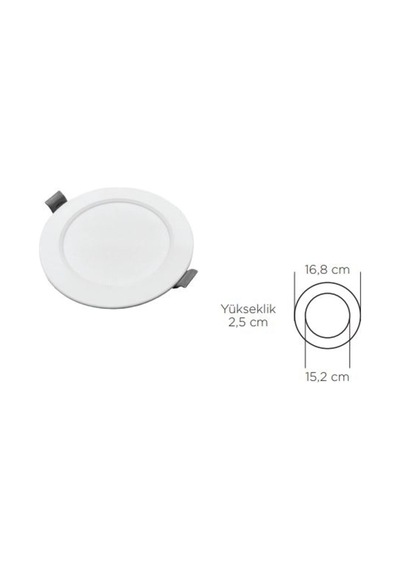 12 W Beyaz Kasa Slım Panel Armatür 6500k Diğer