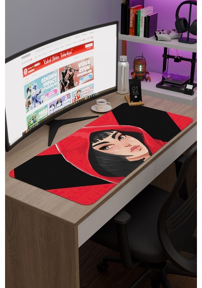 La Casa De Papel V5 90x40 Xxl Gaming Kauçuk Kaymaz Taban Mouse Pad Fare Altlığı