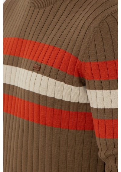 U.S. Polo Assn. Erkek Slim Fit Bisiklet Yaka Haki Kazak 50297046-VR027