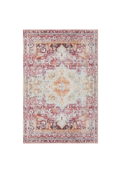 Cool Halı Private Xw Gül Kurusu Rengi Vintage Eskitme İnce Yıkanabilir Şönil Oturma Odası Halısı Krem