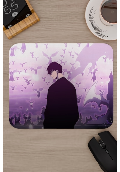 Solo Leveling Anime V5 - 22x18 Gaming Kauçuk Kaymaz Taban Mouse Pad Fare Altlığı