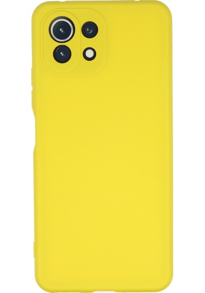 Xiaomi Mi 11 Lite Uyumlu Kılıf Nano İçi Kadife Silikon - Sarı