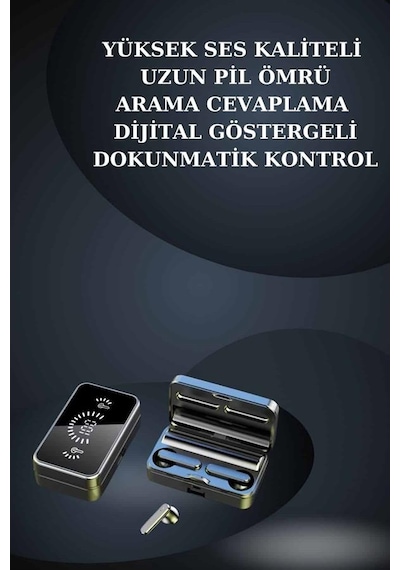 Bileklikli Amoled Ekran Akıllı Saat Ve Dijital Göstergeli Kablosuz Bluetooth Kulaklık Anc/ Enc - 550