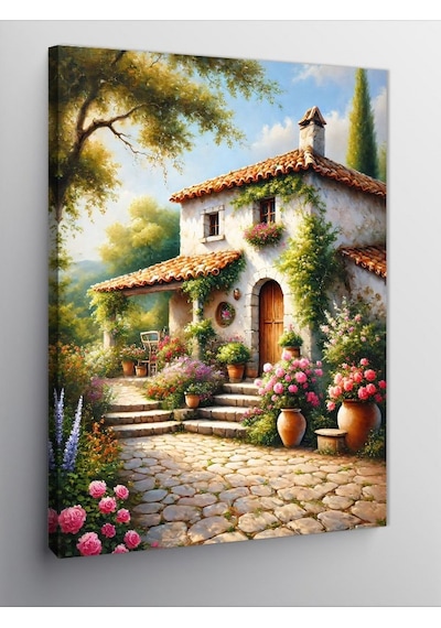 Kanvas Tablo Masalsı Bahçe Manzarası 100cmx140cm