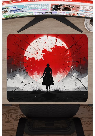 Red Dead Redemption 2 Dikişli Kauçuk Oyuncu Mousepad V5 - 48x40 Xl Gaming Mouse Pad