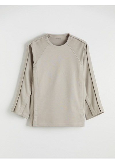 Lcw Limitless Bej Kolay Giyilebilir Yanlardan Cırt Bantlı Erkek Sweatshirt