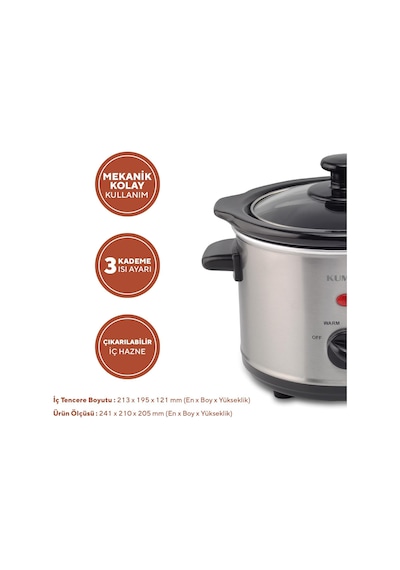 Kumtel HSC-01 1.5 L Çok Amaçlı Pişirici