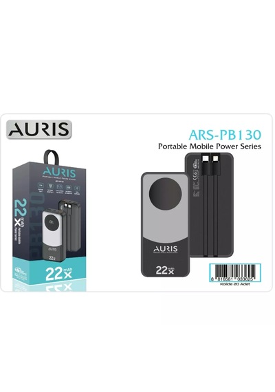 Auris Ars-pb130 22.000 Mah 22.5w Hızlı Powerbank Siyah