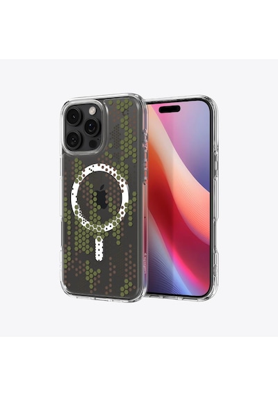 Spigen İphone 16 Pro İle Uyumlu Kılıf Ultra Hybrid Magfit Magsafe Özellikli Digital Camo