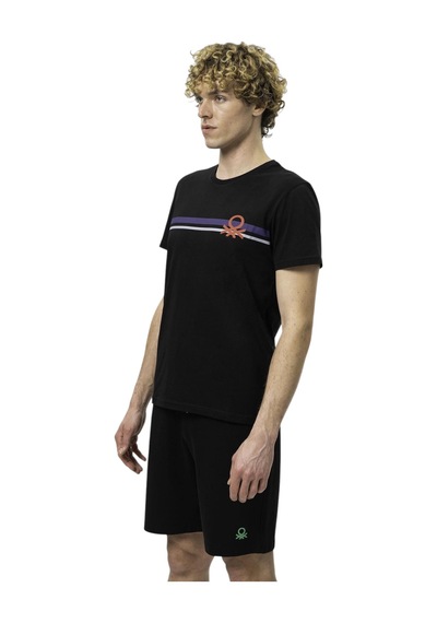 United Colors Of Benetton Erkek Baskılı Tshirt Ben.m20478 SIYAH