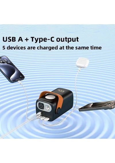 100w Pd 60000mah Ultra Yüksek Kapasiteli Çoklu Çıkışlı Dijital Göstergeli Hızlı Şarj Powerbank-1588 BEYAZ