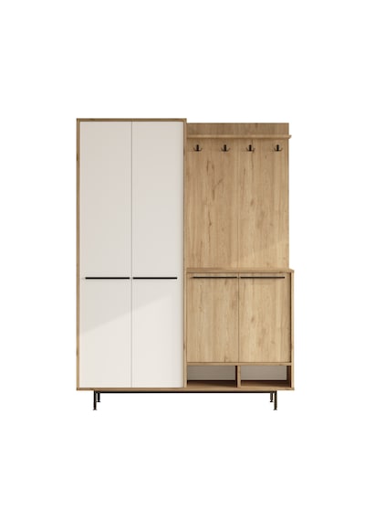 Robin Home Portmanto Vestiyer Ayakkabılık Metal Ayaklı Sepet-beyaz Ahşap - Beyaz Robin Home Portmanto Vestiyer Ayakkabılık Metal Ayaklı Sepet-beyaz Ahşap - Beyaz