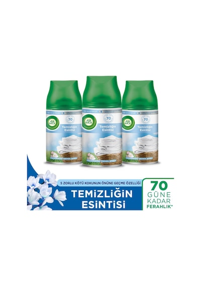 Oda Kokusu Freshmatic Makine Yedek Spreyi Temizliğin Esintisi 3x250ml