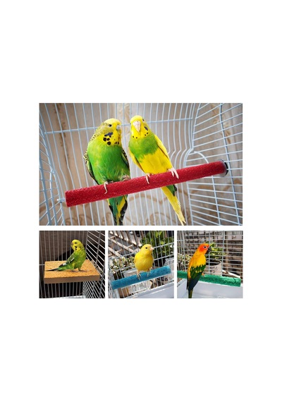 Tr Papağan Kuş Tüneği Standı, Doğal Ahşap Platformlu Kuş Tırnak Makası, Tünek, Parakeet, Papağan, Muhabbet K