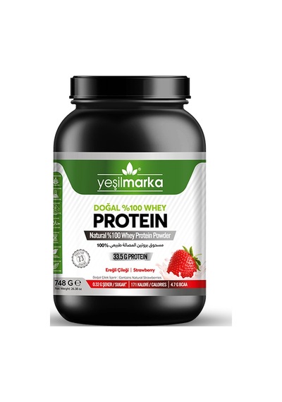 Yeşilmarka Doğal Whey Protein Tozu - Ereğli Çileği 748 Gr