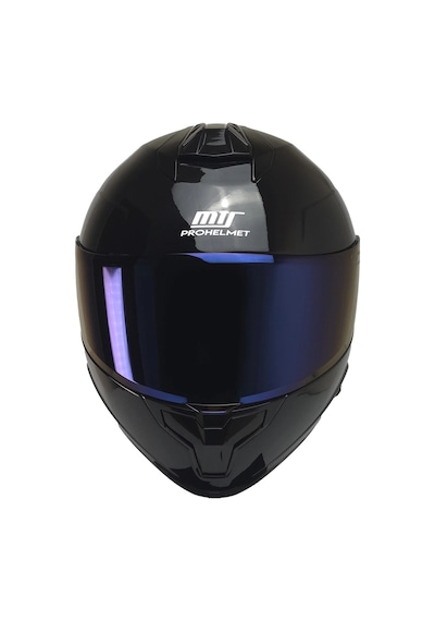 Mts X340 Fullface Mavi Camlı Motosiklet Kaskı Parlak Siyah