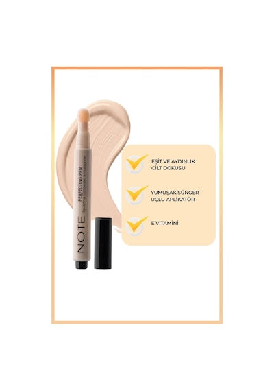 Note Cosmetique Perfecting Pen Aydınlatıcı Etkili Kalem Göz Altı Kapatıcısı - 01 Light Rose