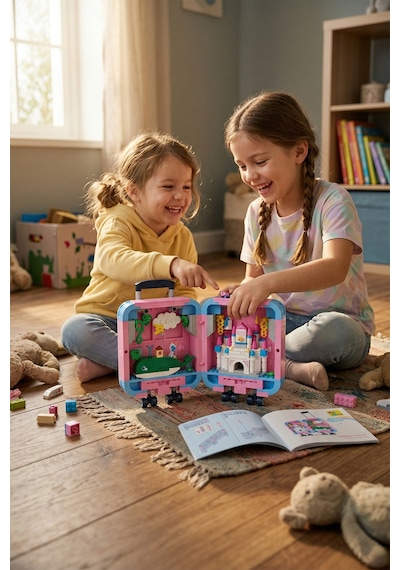 Ogi Mogi Toys Eğitici Bloklar Pembe Valiz 519 Parça  Yapı Seti