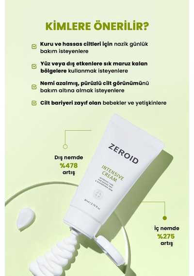 Aşırı Kuru Hassas Cilde Bariyer Desteği Sunan Yoğun Nemlendirici Krem Zeroıd Intensive Cream