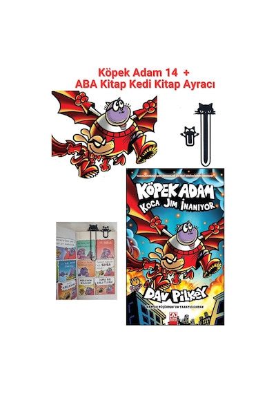 Köpek Adam 14 + Dev Boyama + Kedi Kitap Ayracı Hediyeli