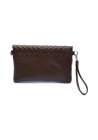Barbara Kadın Clutch Çanta 67-6010 Kahve - Kahve Kahverengi