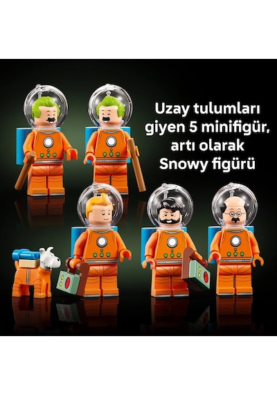 LEGO® Ideas Tintin® Ay Roketi 21367 - Yetişkinler için Dekoratif Model Yapım Seti (1283 Parça)