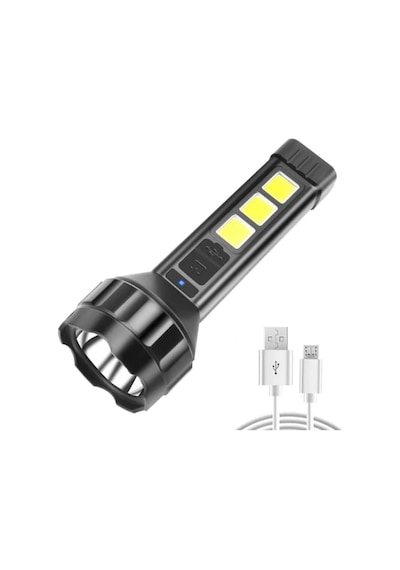 Usb Şarjlı El Cob Yan Işık Güçlü El Usb Şarj Edilebilir Açık Kamp Lambası Taşınabilir Genel