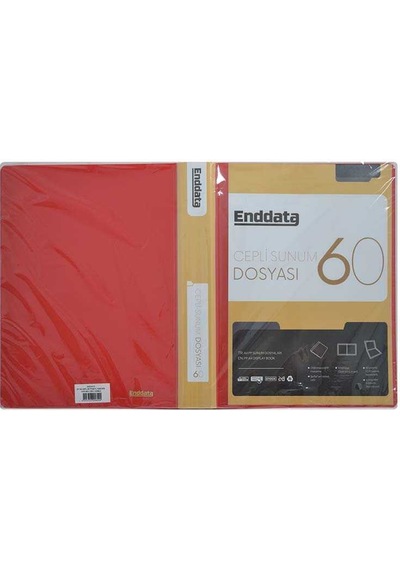 Enddata Ön Cepli Sunum Dosyası 60'lı Kırmızı 1260-2