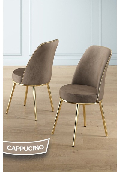 Canisa Lai Serisi 90x168 Lak Panel Sonata Gold Ayak Masa Takımı 6 Cappucino Sandalye Sonata Masa Cappucino Sandalye Ayaklar Gold Canisa Lai Serisi 90x168 Lak Panel Sonata Gold Ayak Masa Takımı 6 Cappucino Sandalye Sonata Masa Cappucino Sandalye Ayaklar Gold