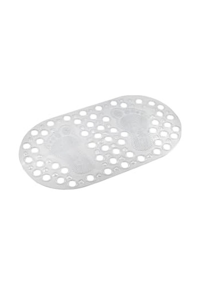 Premium Serisi Banyo - Küvet İçi Kaydırmaz Vantuzlu Ayak Desenli Paspas 66,5 X 36,5 Cm, Beyaz Diğer