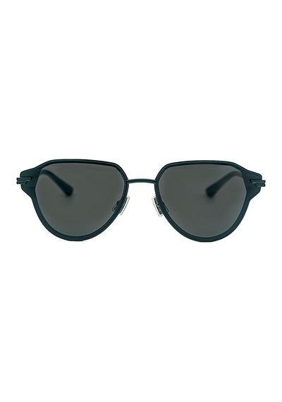 Bottega Veneta Bv 1271s 001 63 Unisex Geometrik Siyah Metal Güneş Gözlüğü