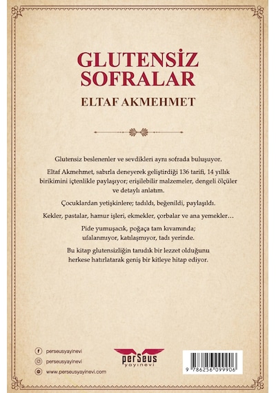 Glutensiz Sofralar - Eltaf Akmehmet - Perseus Yayınevi