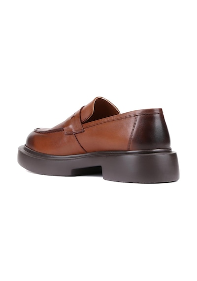 Shoetyle - Taba Deri Bağcıksız Erkek Klasik Ayakkabı 250-2375-862-taba