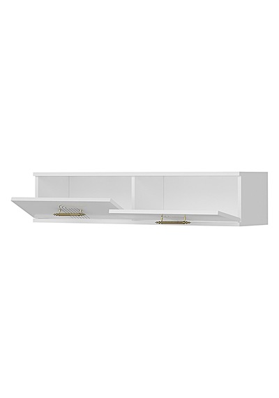 Da1215b - İda Dresuar, Antre Hol Rafı, Ayaksız Tv Sehpası, Beyaz 120cm