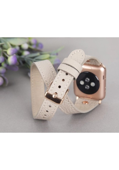 Apple Watch Uyumlu Deri Kordon 42-44-45mm Slim Dtrt Erc3
